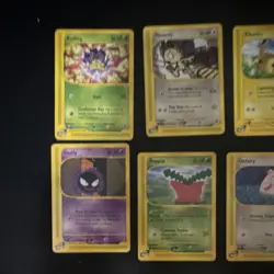 Pokemon TCG Cute Expedition Koffing Meowth Pikachu Oddish Gastly 8 Card Lot 2002 - Image 2
