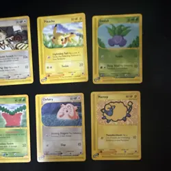 Pokemon TCG Cute Expedition Koffing Meowth Pikachu Oddish Gastly 8 Card Lot 2002 - Image 3