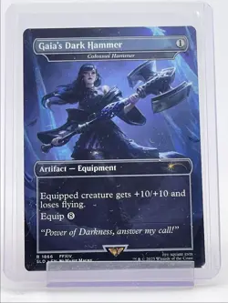 GAIA'S DARK HAMMER 2025 MAGIC MTG SECRET LAIR RARE FOIL B Q1816 - Image 1
