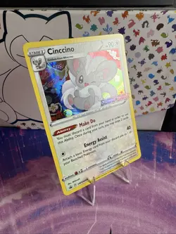 Cinccino SWSH009 STAFF Pre Release Promo Sword & Shield Pokemon Card NM - Image 2