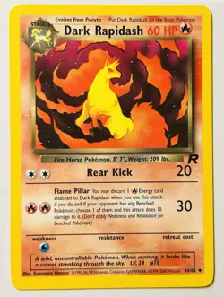 Dark Rapidash Team Rocket #44/82 Uncommon LP Pokemon TGC Card SEE DESCRIPTION - Image 1