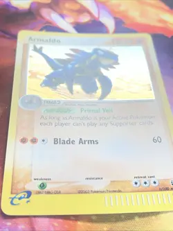Armaldo - 1/100 - Pokemon Ex Sandstorm Holo Card NM SWIRL - Image 3