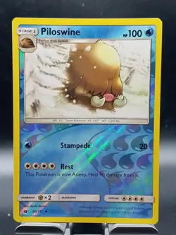 Pokemon Card Crimson Invasion Piloswine 20/111 Uncommon Reverse Holo - Image 1