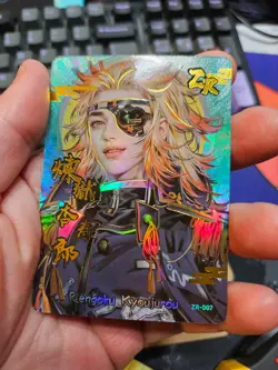 Pokemon X Demon Slayer Kimetsu no Yaiba Soul Cards Holo Rengoku Kyoujurou ZR-007 - Image 1