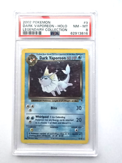 Pokemon Dark Vaporen 9/110 - Legendary Collection- Holo - PSA 8 - Image 1