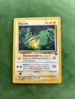 Pikachu 27 Promo Wizards Black Star Promos Pokemon WOTC HP Dmg - Image 1