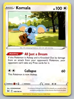 Pokemon TCG SWSH11: Lost Origin Komala 149/196 - Image 1
