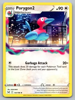 Pokemon TCG SWSH11: Lost Origin Porygon2 141/196 - Image 1
