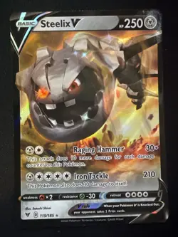 Steelix V 115/185 - Vivid Voltage - Ultra Rare Holo - Pokemon TCG - NM - Image 1