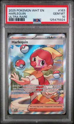 Pokemon White Flare Harlequin 163/086 Holo Ultra Rare PSA 10 - Image 1