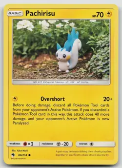 Pachirisu 80/214 Common Lost Thunder Pokemon Near Mint - Image 1