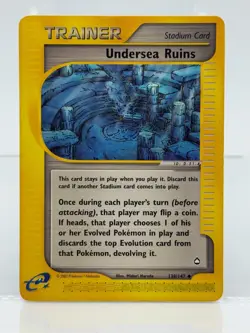 Undersea Ruins Aquapolis 138/147 Midori Harada Vintage Pokemon TCG NM - Image 1