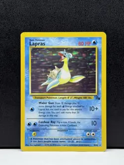 Pokemon TCG: Lapras Fossil 10/62 Holo LP - Image 1
