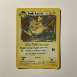 Pokemon Dark Raichu Legendary Collection Holo Rare 7/110 70 HP English Stage 1 - Image 1