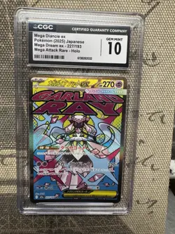 Pokemon TCG Mega Diancie Ex #227/043 CGC 10 Gem Mint Japanese Full Art - Image 1