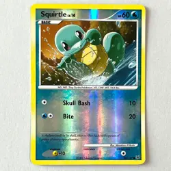 Pokemon TCG Squirtle 96/127 Reverse Holo Platinum Base Series Common LP - Image 1