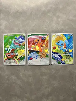 Pokemon First Partner Promo Bulbasaur Charmander Squirtle MEP 037 038 039 - Image 1