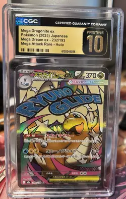 Pokemon TCG CGC Pristine 10 Mega Dragonite ex 232/193 Mega Dream ex Holo Rare - Image 1