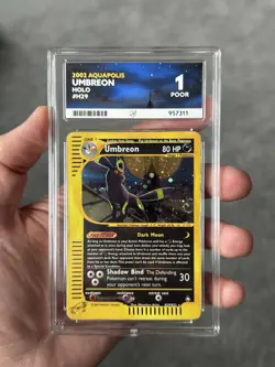 Pokemon Umbreon H29/H32 Holo Aquapolis ACE 1 SWIRL - Image 3