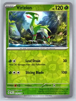 VIRIZION 015/159 UNCOMMON JOURNEY TOGETHER POKEMON REVERSE HOLO NM - Image 1