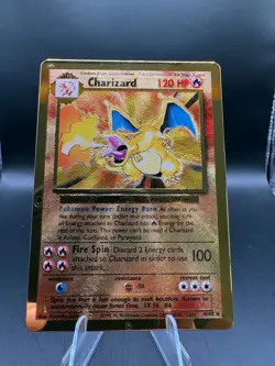2021 Pokemon Celebrations UPC Promo Gold Metal Holo Rare Charizard 4/102 - Image 2