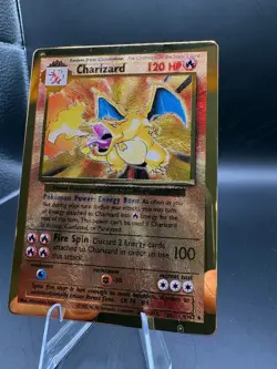 2021 Pokemon Celebrations UPC Promo Gold Metal Holo Rare Charizard 4/102 - Image 4