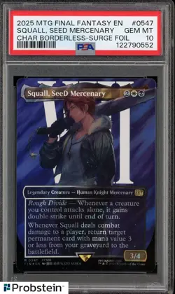 2025 MTG Final Fantasy Borderless Surge Foil #0547 Squall Seed Mercenary PSA 10 - Image 1