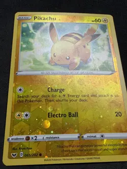 Pokemon Sword & Shield - Pikachu 065/202 Cosmos Reverse Holo - Image 2