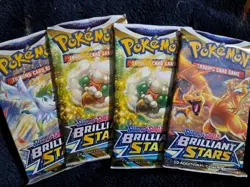 Pokemon TCG SWSH 4 Brilliant Stars Booster Packs Sealed - Image 1