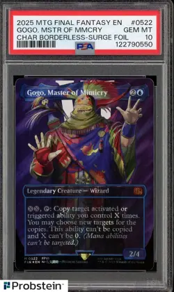 2025 MTG Final Fantasy Borderless Surge Foil #0522 Gogo Master of Mimicry PSA 10 - Image 1