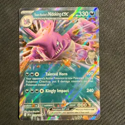 Team Rocket's Nidoking ex 119/182 NM Double Rare Sv: Destined Rivals Pokemon TCG - Image 1