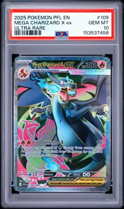Mega Charizard X ex 109/094 Pokemon Phantasmal Flames PSA 10 - Image 1