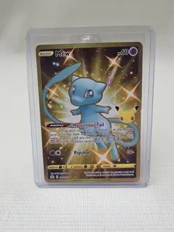 Mew GOLD Pokemon TCG 2021 Celebrations 25th Anniversary 025/025 RARE Mint / Gem - Image 1