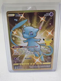 Mew GOLD Pokemon TCG 2021 Celebrations 25th Anniversary 025/025 RARE Mint / Gem - Image 2