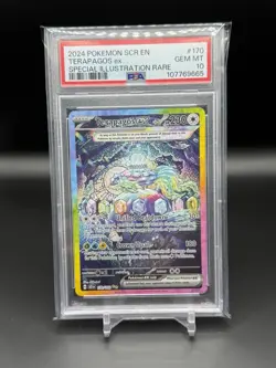 Pokemon SV07 Stellar Crown Terapagos ex 170/142 SIR Holo English PSA 10 - Image 1
