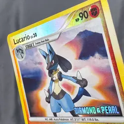 DMG Reverse Holo Lucario 006/130 Holo Burger King Promos Pokemon Ken Sugimori - Image 4