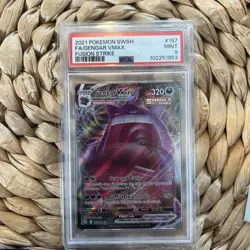PSA 9 POKEMON 2021 SWORD & SHIELD FA GENGAR VMAX #157 FUSION STRIKE 157/264 - Image 1