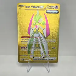 Iron Valiant ex - 261/182 - Pokemon TCG: Paradox Rift - Gold Hyper Rare - NM - Image 1