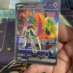 Pokemon TCG Iron Valiant EX Paradox Rift 249/182 Special Illustration Rare NM - Image 2
