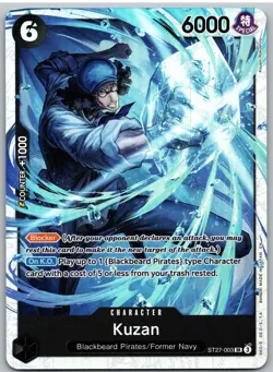 Kuzan ST27-003 Super Rare Starter Deck 27: BLACK Marshall.D.Teach One Piece NM - Image 1