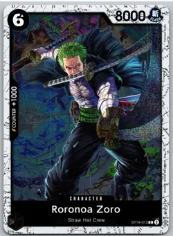 Roronoa Zoro Pirate Foil ST14-013 Premium Booster -The Best- Vol. 2 One Piece NM - Image 1