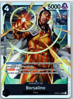 Borsalino (Reprint) OP02-114 Super Rare Premium Booster -The Best- One Piece NM - Image 1