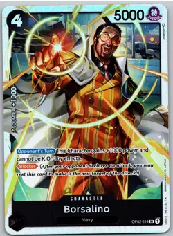 Borsalino (Reprint) OP02-114 Super Rare Premium Booster -The Best- One Piece NM - Image 1