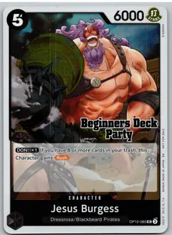 Jesus Burgess Beginners Deck Party OP10-085 One Piece - Image 1