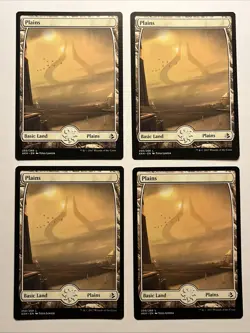 4 FULL ART Plains Amonkhet Magic the Gathering MTG Play Set Of 4 - Image 1