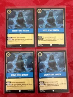 4x Disney Lorcana - Ursula's Return - Great Stone Dragon - 167/204 x4 - Image 1
