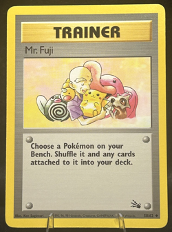 Mr. Fuji 58/62 Fossil Regular - Pokemon Card - Lightly Played Condition - Image 1