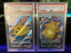 Pokemon Celebrations Flying + Surfing Pikachu VMAX Sequential PSA 10 GEM MINT - Image 1