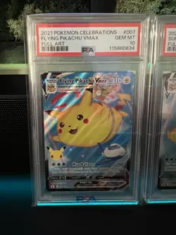 Pokemon Celebrations Flying + Surfing Pikachu VMAX Sequential PSA 10 GEM MINT - Image 3