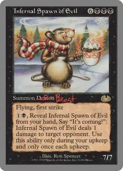 Infernal Spawn of Evil - UG MTG - Light Play - Image 1